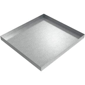 Washer Drip Pan - 32" x 30" x 2.5" - Galvanized Steel (Galvanized) | Water Damage Prevention | No Leak | Made in The USA | Welded Water Tight in Kuwait
