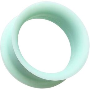 Covet Seafoam Green Ultra Thin Flexible Silicone Ear Skin Double Flared Tunnel in Saudi Arabia