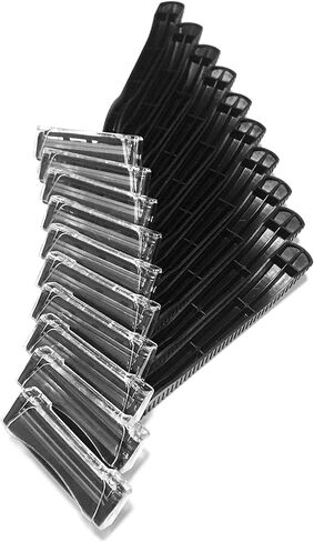 100 Box of Bullet Blades Black Razor Blades Disposable Stainless Steel Hospitality Quality Shavers High End Twin Blade Razors for Men and Women in Kuwait