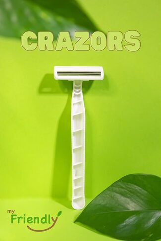 MyFriendly Crazors، شفرات حلاقة صديقة للبيئة، 3 شفرات، شفرات حلاقة للاستعمال مرة واحدة، عدد 8، شفرات حلاقة للرجال والنساء، شفرات حلاقة قابلة للتحلل، شفرات حلاقة طبيعية، شفرات حلاقة عضوية، شفرات حلاقة صديقة للبيئة in Saudi Arabia