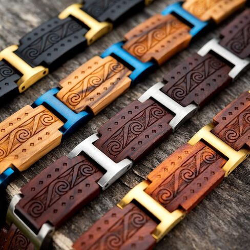BOBO BIRD Wood Bracelet Men Charms Wooden Bangle Jewelry Mens Special Christmas Gift in Saudi Arabia