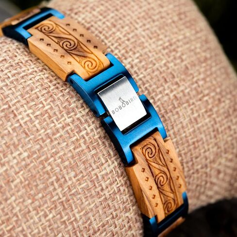 BOBO BIRD Wood Bracelet Men Charms Wooden Bangle Jewelry Mens Special Christmas Gift in Saudi Arabia