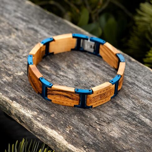 BOBO BIRD Wood Bracelet Men Charms Wooden Bangle Jewelry Mens Special Christmas Gift in Saudi Arabia
