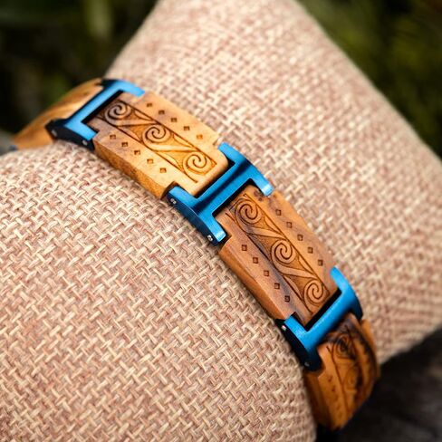 BOBO BIRD Wood Bracelet Men Charms Wooden Bangle Jewelry Mens Special Christmas Gift in Saudi Arabia