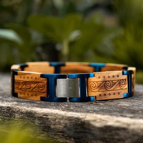 BOBO BIRD Wood Bracelet Men Charms Wooden Bangle Jewelry Mens Special Christmas Gift in Saudi Arabia