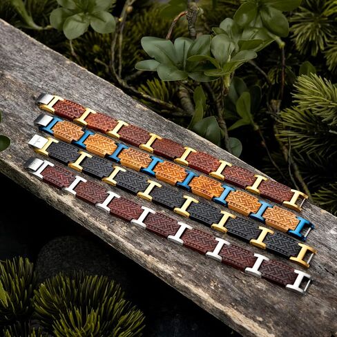 BOBO BIRD Wood Bracelet Men Charms Wooden Bangle Jewelry Mens Special Christmas Gift in Saudi Arabia