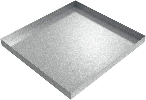 Washer Drip Pan - 32" x 30" x 2.5" - Galvanized Steel (Galvanized) | Water Damage Prevention | No Leak | Made in The USA | Welded Water Tight in Saudi Arabia