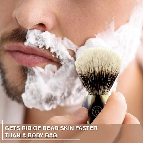 Shaving Brushes for Men, Frank FS shaving 2-band Finest Synthetic Badger Hair Vintage Handle Brush Gift for Friends(knot size 20mm) in Saudi Arabia