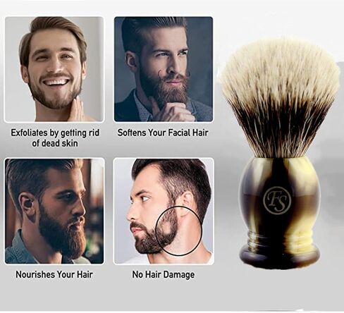 Shaving Brushes for Men, Frank FS shaving 2-band Finest Synthetic Badger Hair Vintage Handle Brush Gift for Friends(knot size 20mm) in Saudi Arabia