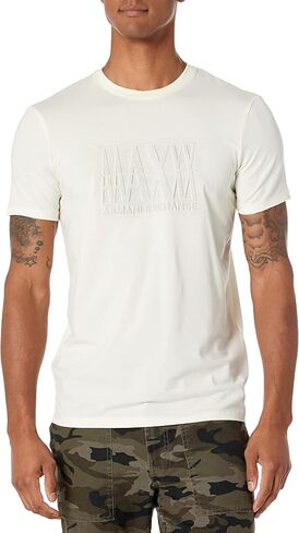 تي شيرت A|X ARMANI EXCHANGE للرجال ذو شعار مربع متعدد الألوان in Saudi Arabia