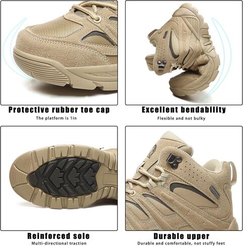 derlychug Men's Hiking Boots Military Tactical Combat Lightweight Outdoor Boots in Saudi Arabia
