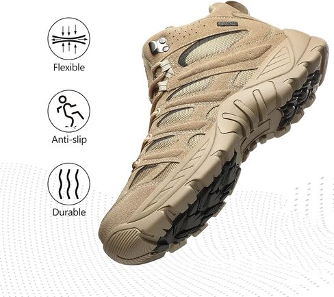 derlychug Men's Hiking Boots Military Tactical Combat Lightweight Outdoor Boots in Saudi Arabia