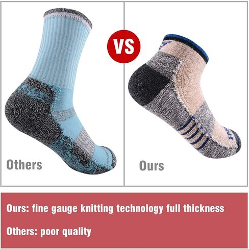 FEIDEER Men's Hiking Walking Socks, Multi-Pack Wicking Cushioned Outdoor Recreation Hiking Socks in Saudi Arabia
