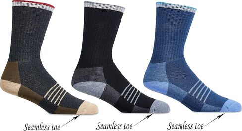 Ronnox Wool Blend Trekking Hiking Outdoor Sports Performance Cushioned Crew Socks, For Men & Women 3 Pairs in Saudi Arabia