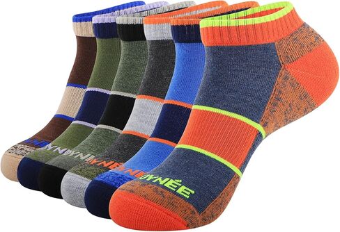 JOYNÉE Mens Low Cut Athletic Cushion Socks Comfort Running Ankle Socks with Moisture Wicking 6 Pack in Saudi Arabia