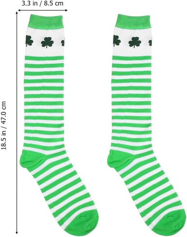 NUOBESTY 3 Pairs St Patricks Day Socks Green Socks Stretchable Clover Socks in Saudi Arabia