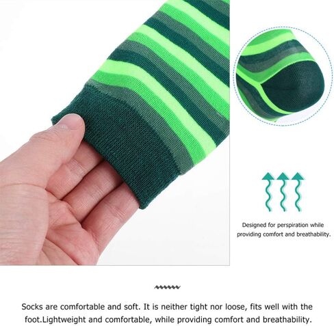 NUOBESTY 3 Pairs St Patricks Day Socks Green Socks Stretchable Clover Socks in Saudi Arabia
