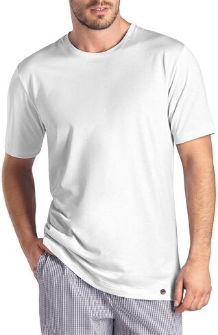 HANRO Men's Night and Day Short Sleeve Crew Neck Shirt in Saudi Arabia