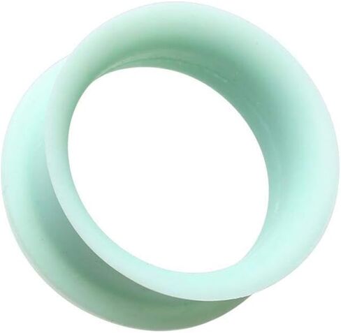 Covet Seafoam Green Ultra Thin Flexible Silicone Ear Skin Double Flared Tunnel in Saudi Arabia