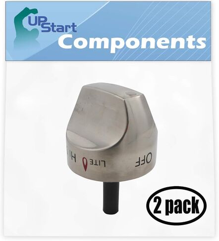 2 Pack Replacement Control Knob Assembly WB03K10265 Stainless Steel for General Electric CGS980SEM1SS Gas Range in Saudi Arabia