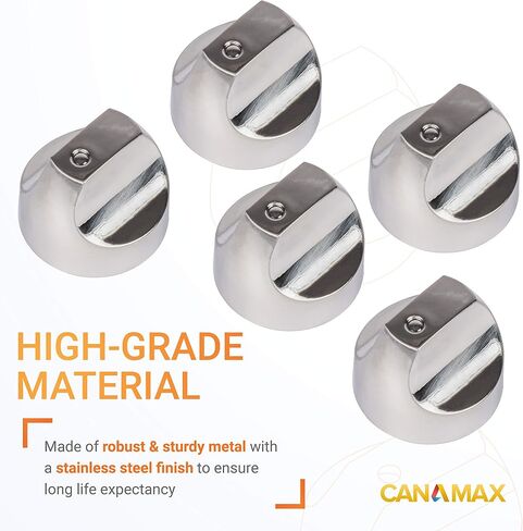 WB03X32194 Cooktop Burner Knob Kit Premium Replacement Part by Canamax - Compatible with GE Stove/Range - Replaces AP6837585, WB03T10320, WB03T10329, WB03X25889 - Pack of 5 in Saudi Arabia