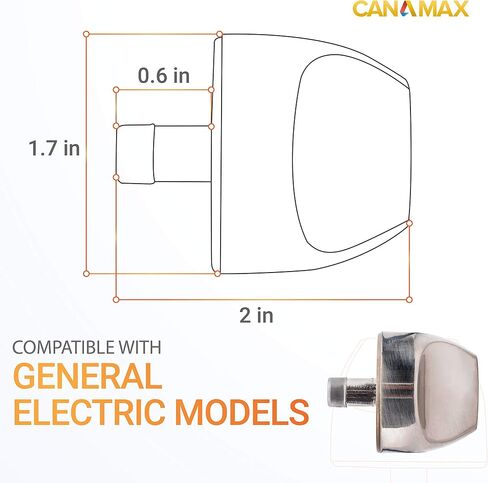 WB03X32194 Cooktop Burner Knob Kit Premium Replacement Part by Canamax - Compatible with GE Stove/Range - Replaces AP6837585, WB03T10320, WB03T10329, WB03X25889 - Pack of 5 in Saudi Arabia