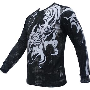 UN92 Dragon Gate Long Sleeve T-Shirts, Black in Saudi Arabia