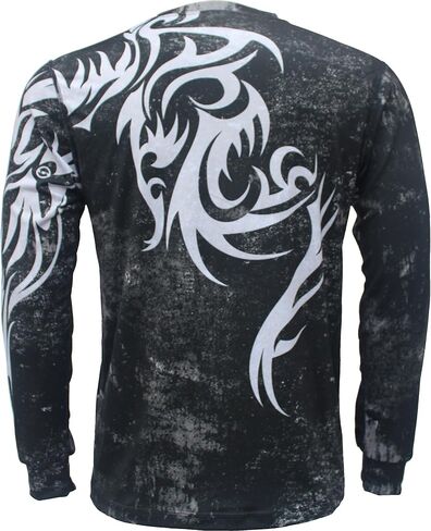 UN92 Dragon Gate Long Sleeve T-Shirts, Black in Saudi Arabia