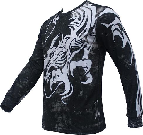 UN92 Dragon Gate Long Sleeve T-Shirts, Black in Saudi Arabia