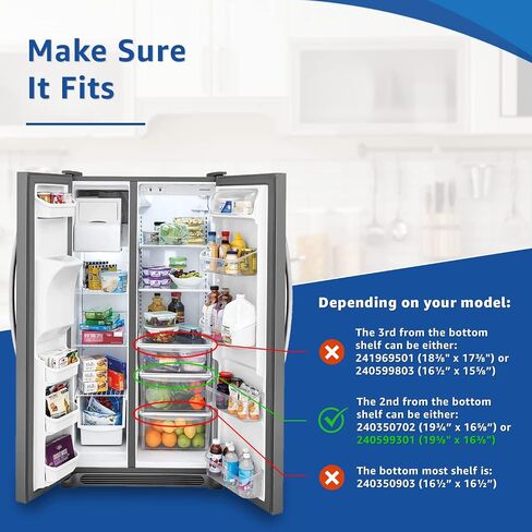 UPGRADED Lifetime Appliance 240599301 Upper Crisper Pan Cover Compatible with Frigidaire Refrigerator in Saudi Arabia
