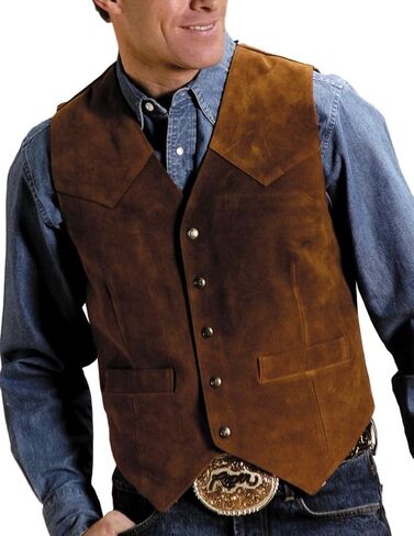 Roper Men's Suede Vest Brown XXX-Large in Kuwait