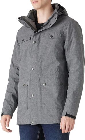 Outdoor Ventures Men's Winter Waterproof Utility Cargo Jacket with 5 Pockets Ski Jacket Snow Coat with Detachable Hood in Saudi Arabia