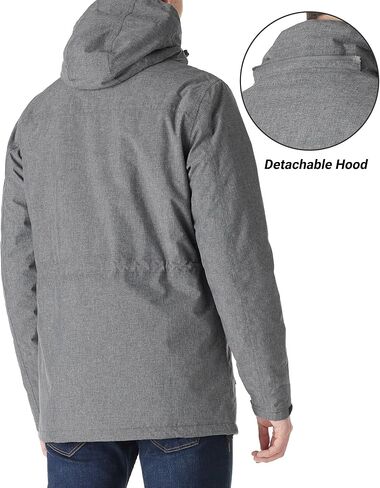 Outdoor Ventures Men's Winter Waterproof Utility Cargo Jacket with 5 Pockets Ski Jacket Snow Coat with Detachable Hood in Saudi Arabia