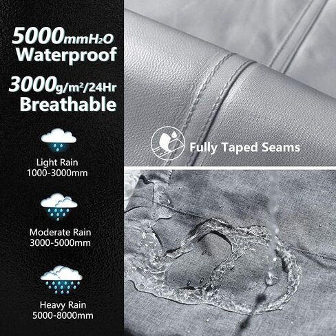 Outdoor Ventures Men's Winter Waterproof Utility Cargo Jacket with 5 Pockets Ski Jacket Snow Coat with Detachable Hood in Saudi Arabia