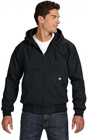 DRI Duck Men's 5020 / 5020T Cheyenne Hooded Boulder Cloth™ Zip Up Work Wear Jacket with Tricot Quilt Lining in Kuwait