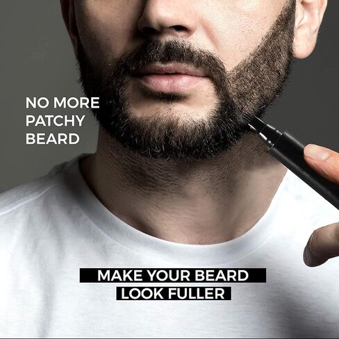 Beard Filler Pen Kit Shape Fill and Edge all at once Last All Day 4 Tip Pen W Brush Waterproof and Sweatproof (Black V2) in Saudi Arabia