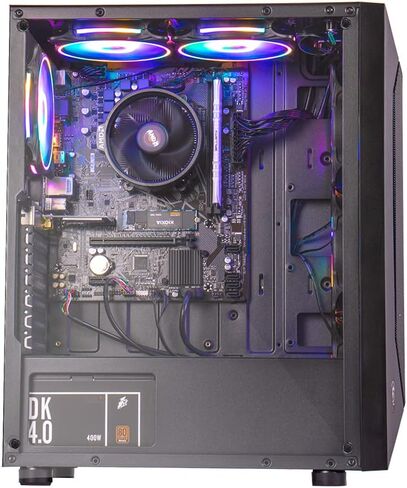 MXZ Desktop Gaming Computer Home&Office PC R5 5600G,16GB DDR4 3200, 500GB NVME M2 SSD,6 RGB Fans, WiFi & Win 10 Pro 64-bit Ready(Ryzen 5 5600G) in Kuwait