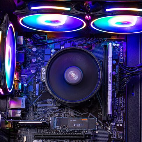 MXZ Desktop Gaming Computer Home&Office PC R5 5600G,16GB DDR4 3200, 500GB NVME M2 SSD,6 RGB Fans, WiFi & Win 10 Pro 64-bit Ready(Ryzen 5 5600G) in Kuwait