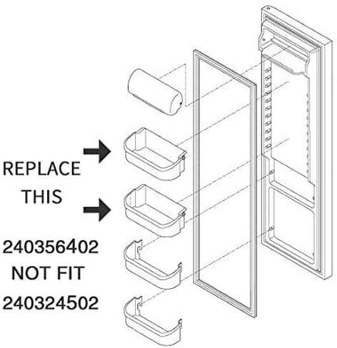 Door Upper Bin Shelf Replacement For Frigidaire FFSS2615TE0 FFSS2615TS0 FGHS2631PF4A LGUS2642LF2 LGUS2642LM0 LGUS2642LM1 LGUS2642LM2 LGUS2642LP0 LGUS2642LP1 LGUS2642LP2 And More in Saudi Arabia