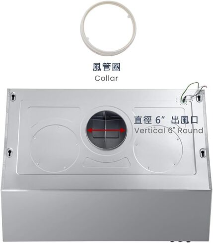 PACIFIC 36'' Economy Under Cabinet Range Hood, Stainless Steel, CFM550, 2-speed settings, rocker switch, Filter-less design, affordable hood great for builders and landlord in Kuwait
