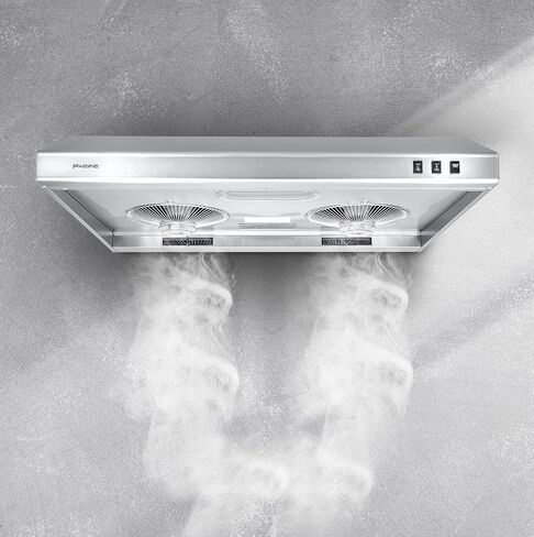PACIFIC 36'' Economy Under Cabinet Range Hood, Stainless Steel, CFM550, 2-speed settings, rocker switch, Filter-less design, affordable hood great for builders and landlord in Kuwait