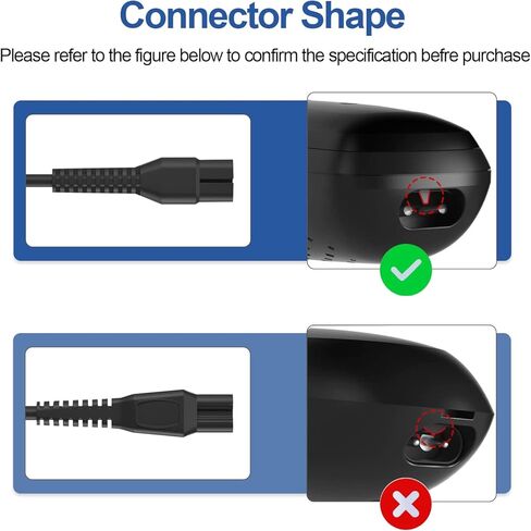 4.3V Electric Shaver Power Supply Cord Charger for Philips A00390, for Philips Norelco Oneblade QP2520-Series, QP2520 / 90, QP2520 / 70, QP2520 / 72, Grooming Trimmer Shaver Razor Power Adapter in Kuwait