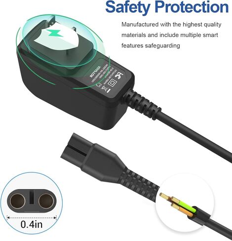 4.3V Electric Shaver Power Supply Cord Charger for Philips A00390, for Philips Norelco Oneblade QP2520-Series, QP2520 / 90, QP2520 / 70, QP2520 / 72, Grooming Trimmer Shaver Razor Power Adapter in Kuwait