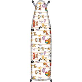 Deluxe Ironing Board Cover Extra Thick Heavy Duty Pad, Non Stick Scorch and Stain Resistant Standard Size 15x54 inches with Elasticized Edges Sumflower Cow Print Butterfly
