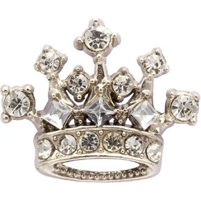 Knighthood Silver Crown With Stone Detailing Lapel Pin Brooch for Men in Saudi Arabia