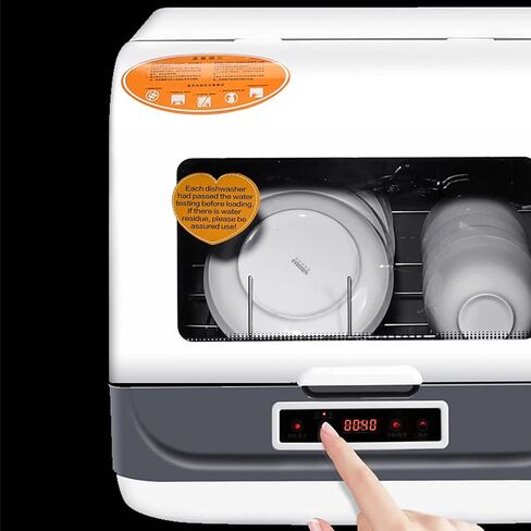 Portable Countertop Dishwasher, Mini Dishwasher with 5L Built-in Water Tank, 4 Programs, 30-50 minutes Washing Time, High-Temp&Air-Dry Function, 1200W Dishwasher for Apartments&RVs (White) in Kuwait