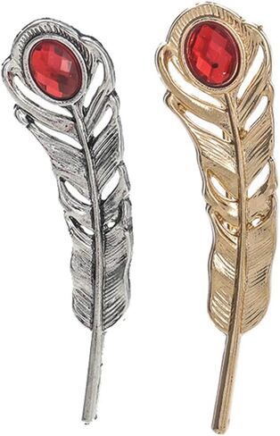 Man Brooch Pin Lapel Stick Pin Suit Tie Feathers Vintage Leaves Brooch Badge JA96 in Kuwait