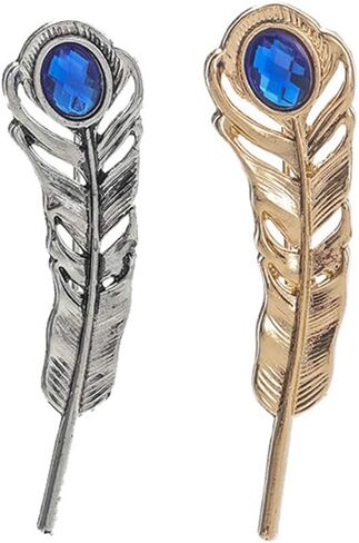 Man Brooch Pin Lapel Stick Pin Suit Tie Feathers Vintage Leaves Brooch Badge JA96 in Kuwait