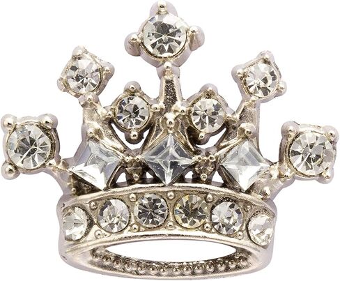 Knighthood Silver Crown With Stone Detailing Lapel Pin Brooch for Men in Saudi Arabia