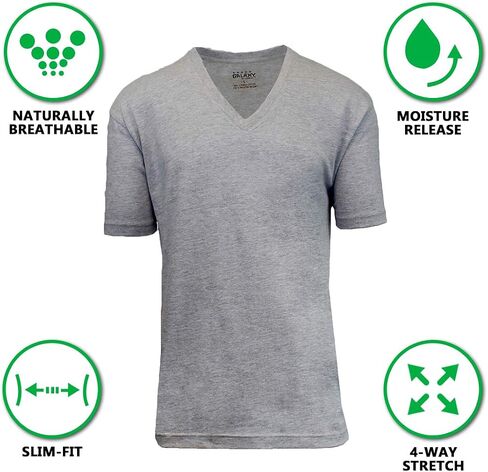 Galaxy by Harvic Mens 3-Pack, 6-Pack and 9-Pack V-Neck Undershirts in Kuwait